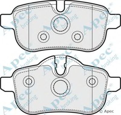APEC BRAKING pad1740 -  Комплект тормозных колодок, дисковый тормоз